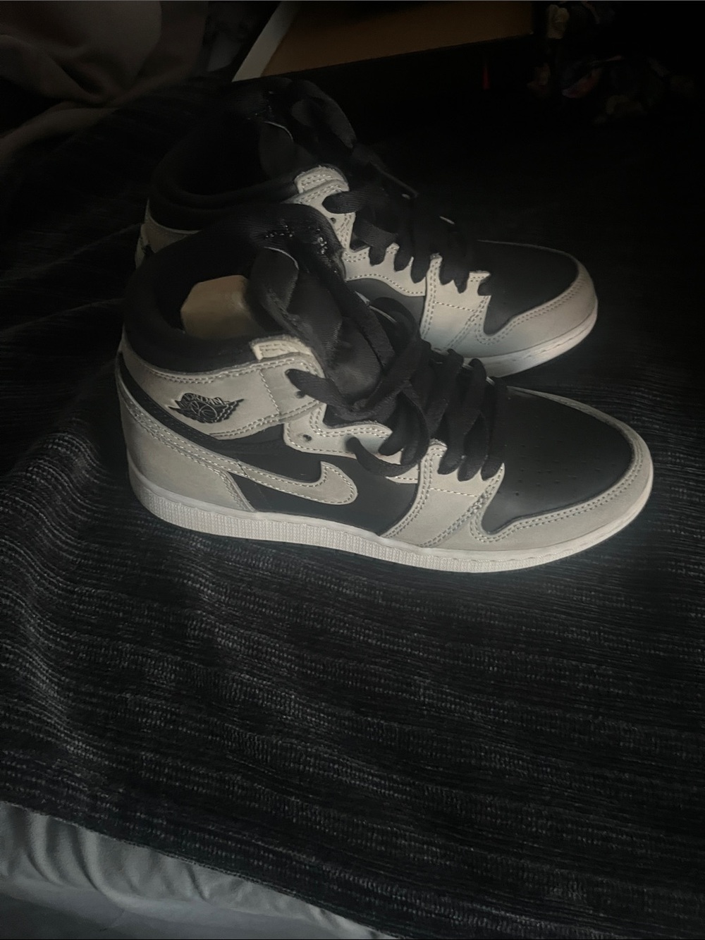 Jordan Kids Black and White High-Top Sneakers